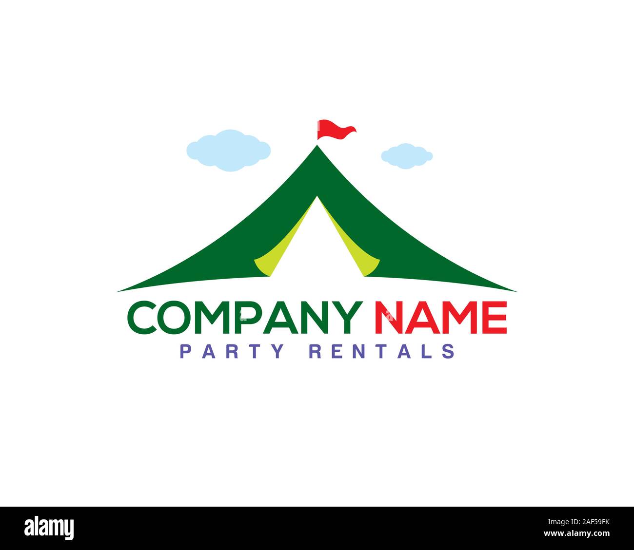 Tenda del circo logo Illustrazione Vettoriale