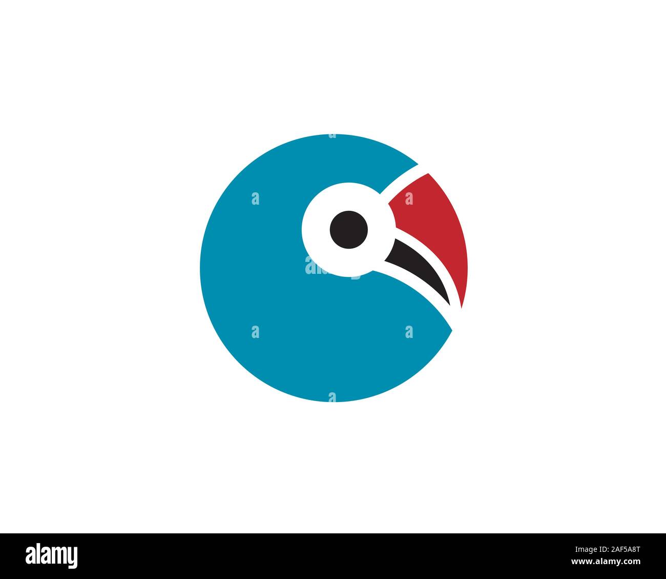 Round Icona degli uccelli Illustrazione Vettoriale