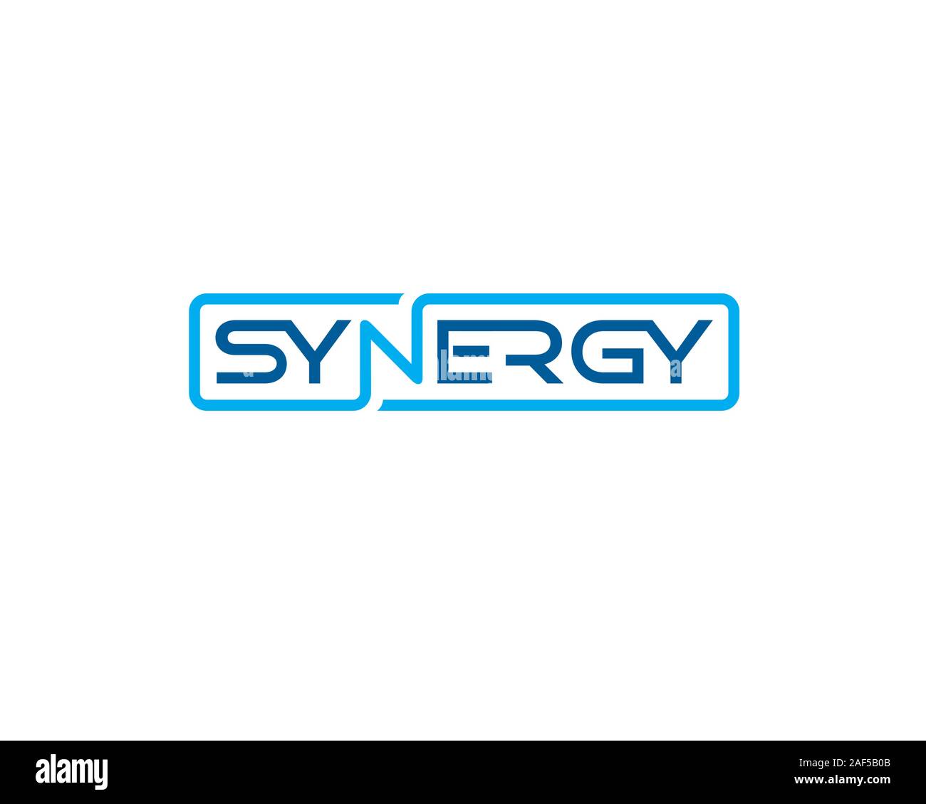 Synergy logo logotipo Illustrazione Vettoriale