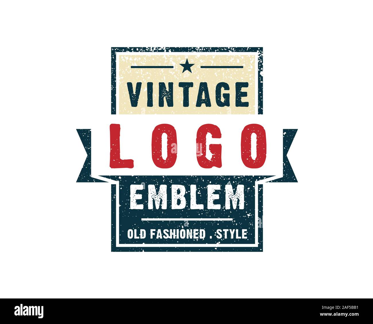 Vintage logo emblema Illustrazione Vettoriale