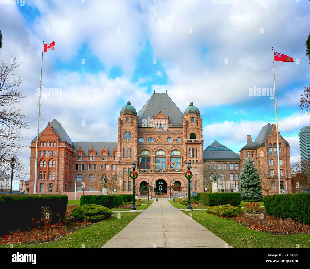 Novembre 23, 2019. Toronto, Canada. Assemblea legislativa di Ontario al Queens Park a tempo di Natale. Toronto, Ontario. Foto Stock