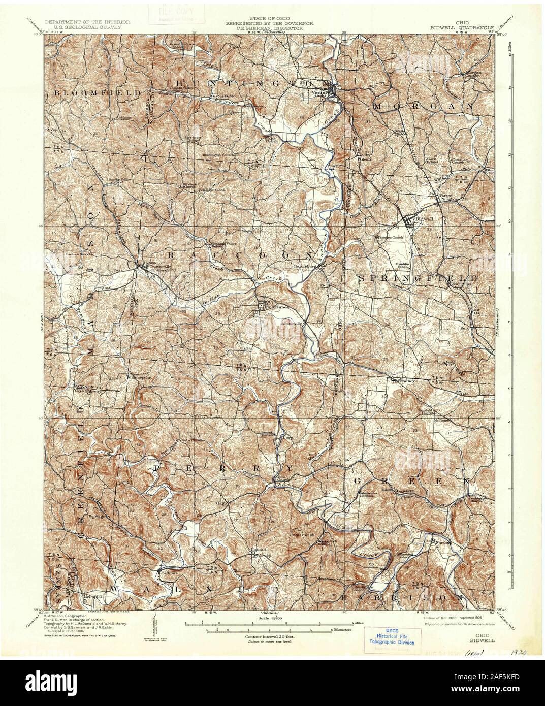 Mappa di bidwell ohio immagini e fotografie stock ad alta risoluzione