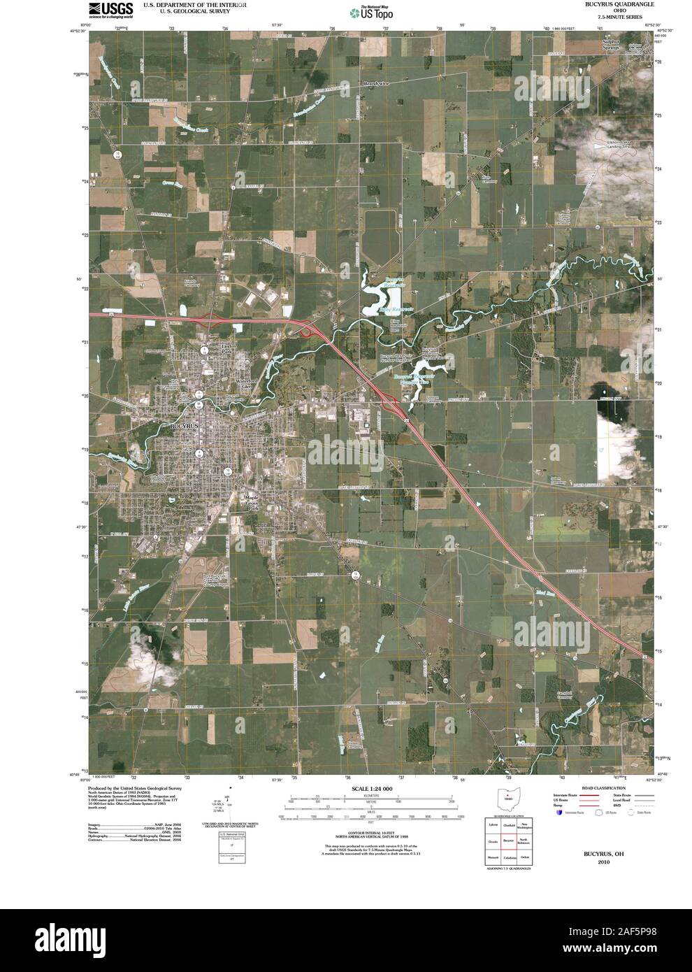 Mappa di bucyrus ohio immagini e fotografie stock ad alta risoluzione