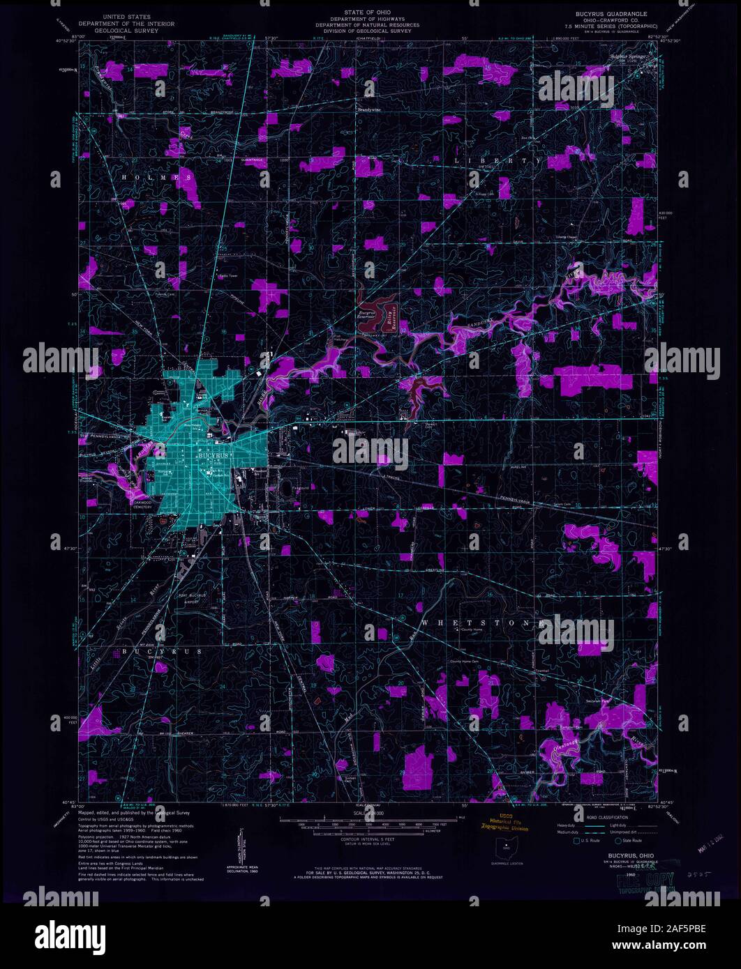 Mappa di bucyrus ohio immagini e fotografie stock ad alta risoluzione