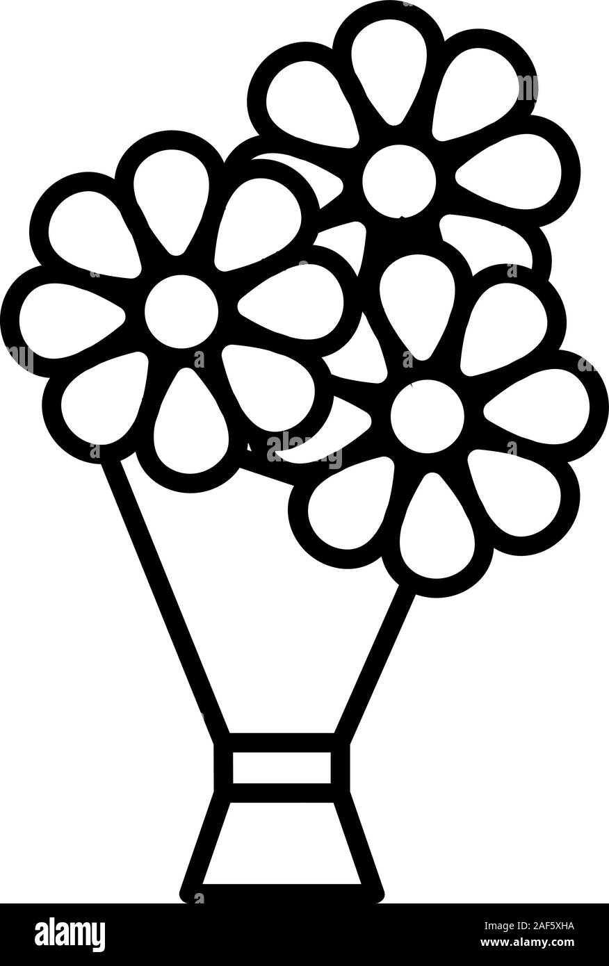 Fiori sull'icona vacanza vettore. Isolate il simbolo di contorno illustrazione Illustrazione Vettoriale