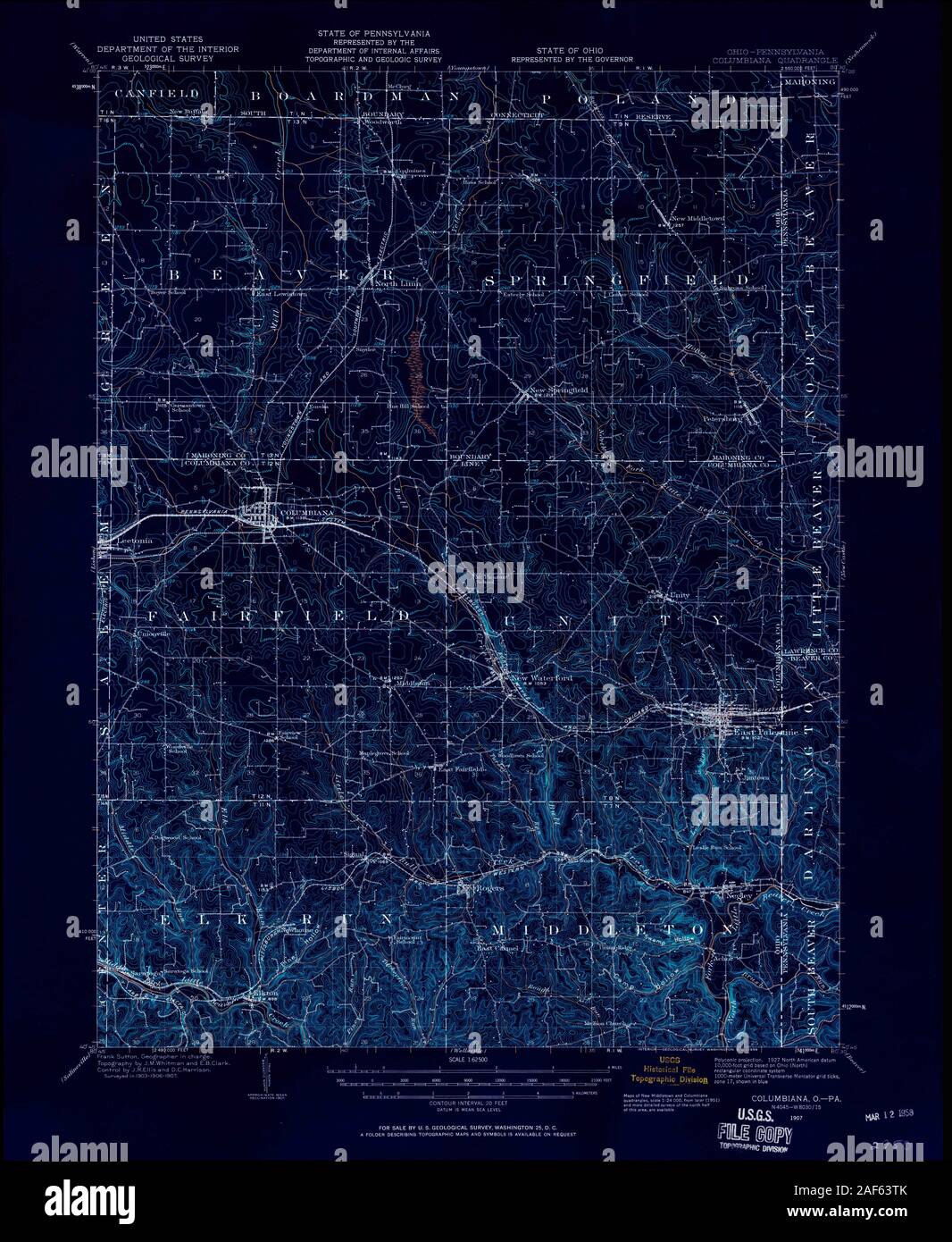 Mappa della columbiana ohio immagini e fotografie stock ad alta risoluzione Alamy