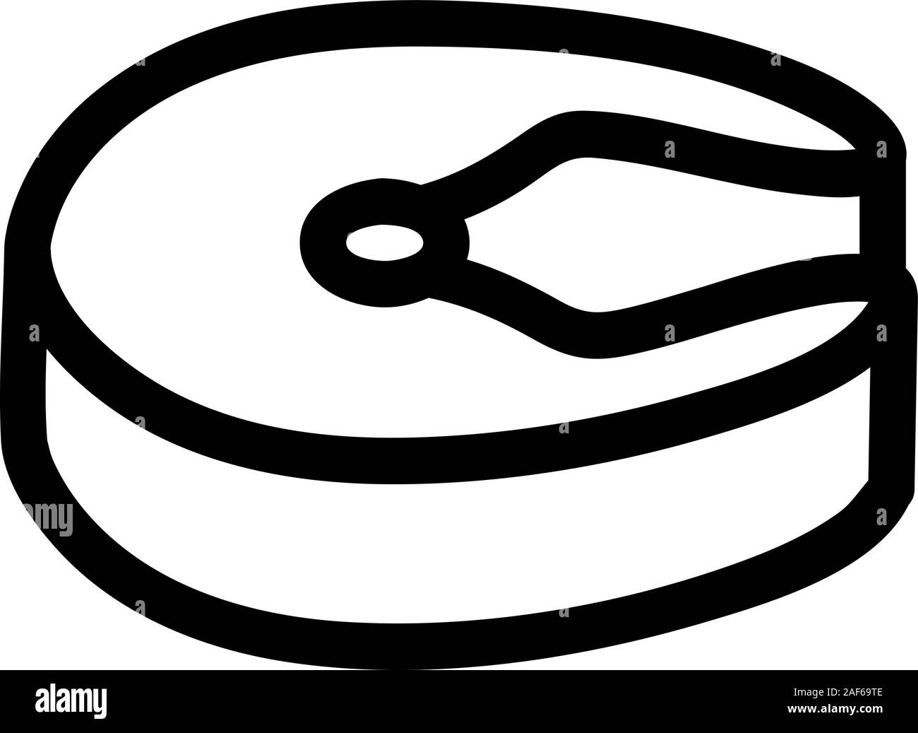 Filetto di salmone vettore icona. Isolate il simbolo di contorno illustrazione Illustrazione Vettoriale