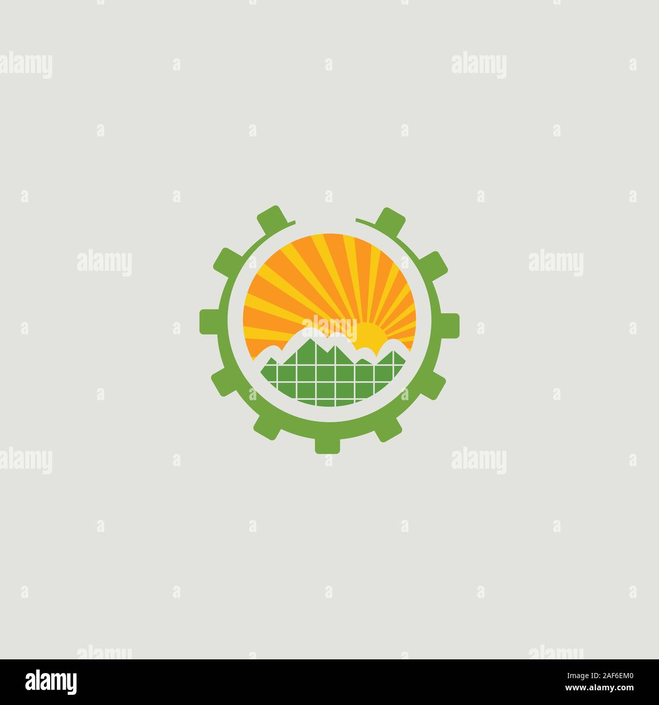 Energia verde il logo del modello di progettazione Illustrazione Vettoriale