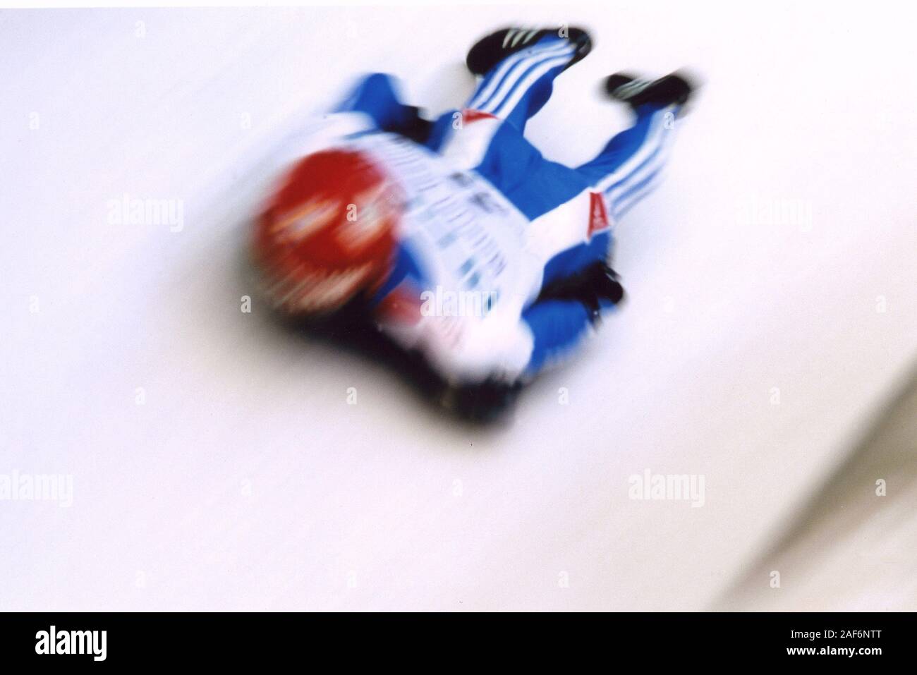 Lo scheletro, inverno disciplina olimpica. Torino 2006, XX Giochi Olimpici Invernali Foto Stock