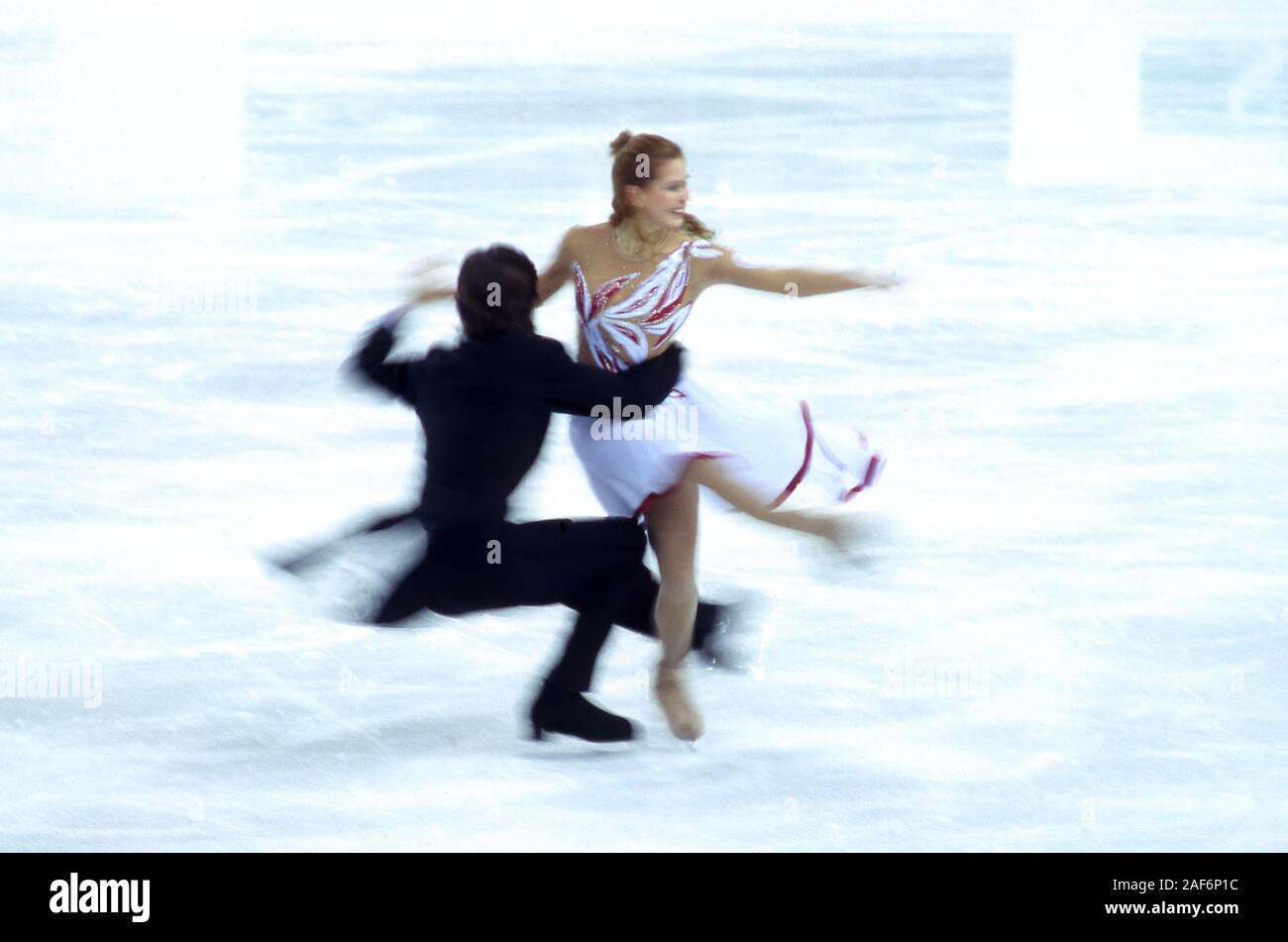 La figura pattinare, inverno disciplina olimpica. Torino 2006, XX Giochi Olimpici Invernali Foto Stock