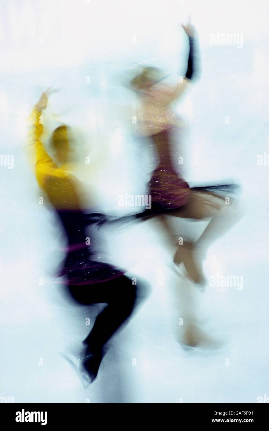 La figura pattinare, inverno disciplina olimpica. Torino 2006, XX Giochi Olimpici Invernali Foto Stock