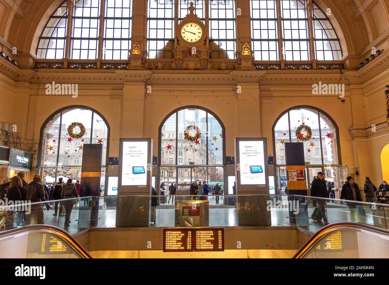 La stazione centrale di Francoforte Weißertsmarkt. Francoforte, 11.12.2019 | Utilizzo di tutto il mondo Foto Stock