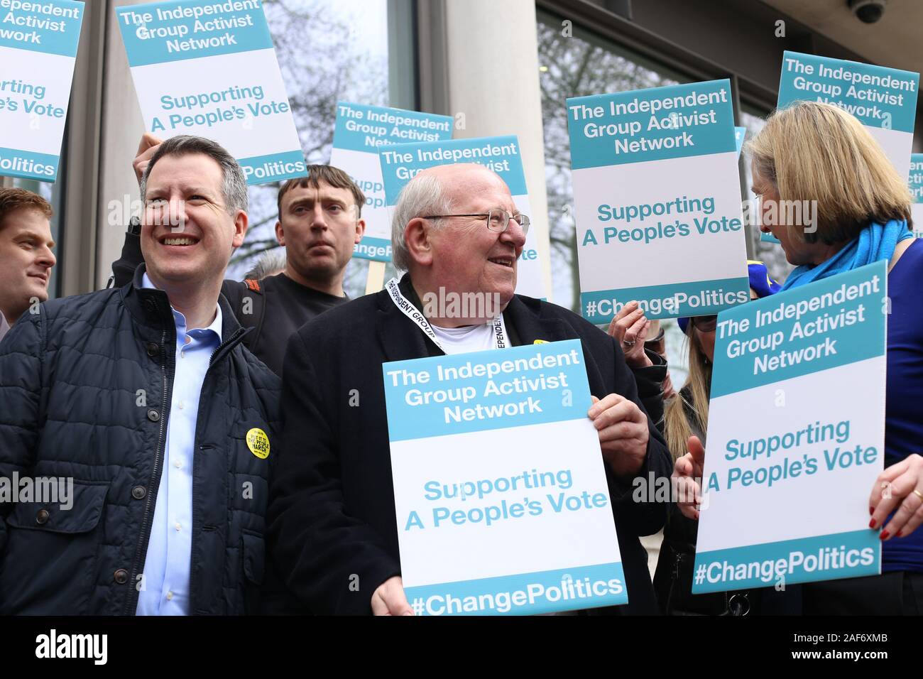 Londra, Regno Unito. 23 marzo 2019. (L-R) MP's Chris Leslie, Mike si apre e Sarah Wollaston presso i popoli votazione marzo. Foto Stock