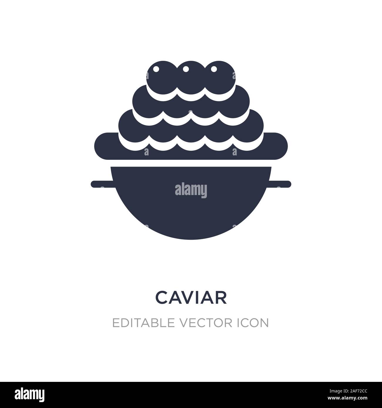 Icona di caviale su sfondo bianco. Elemento di semplice illustrazione da animali concetto. caviale icona simbolo di design. Illustrazione Vettoriale