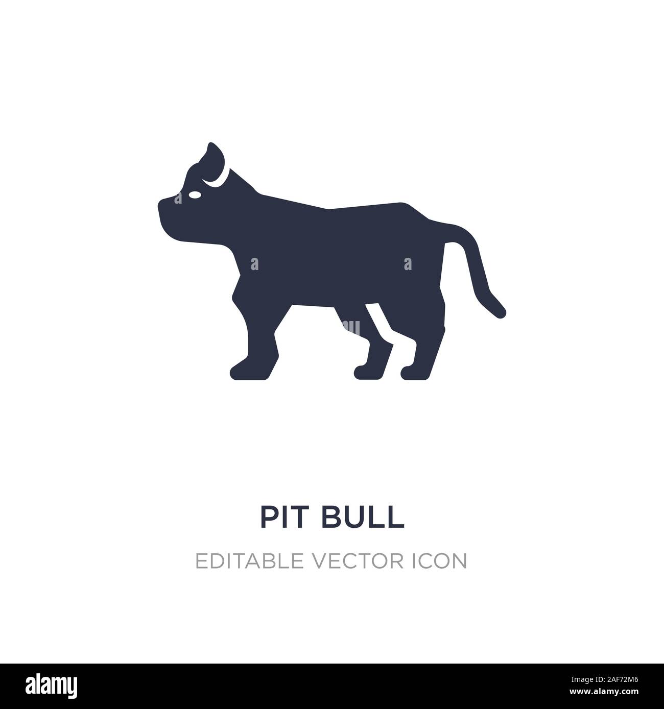 Pit bull icona sullo sfondo bianco. Elemento di semplice illustrazione da animali concetto. pit bull icona simbolo di design. Illustrazione Vettoriale