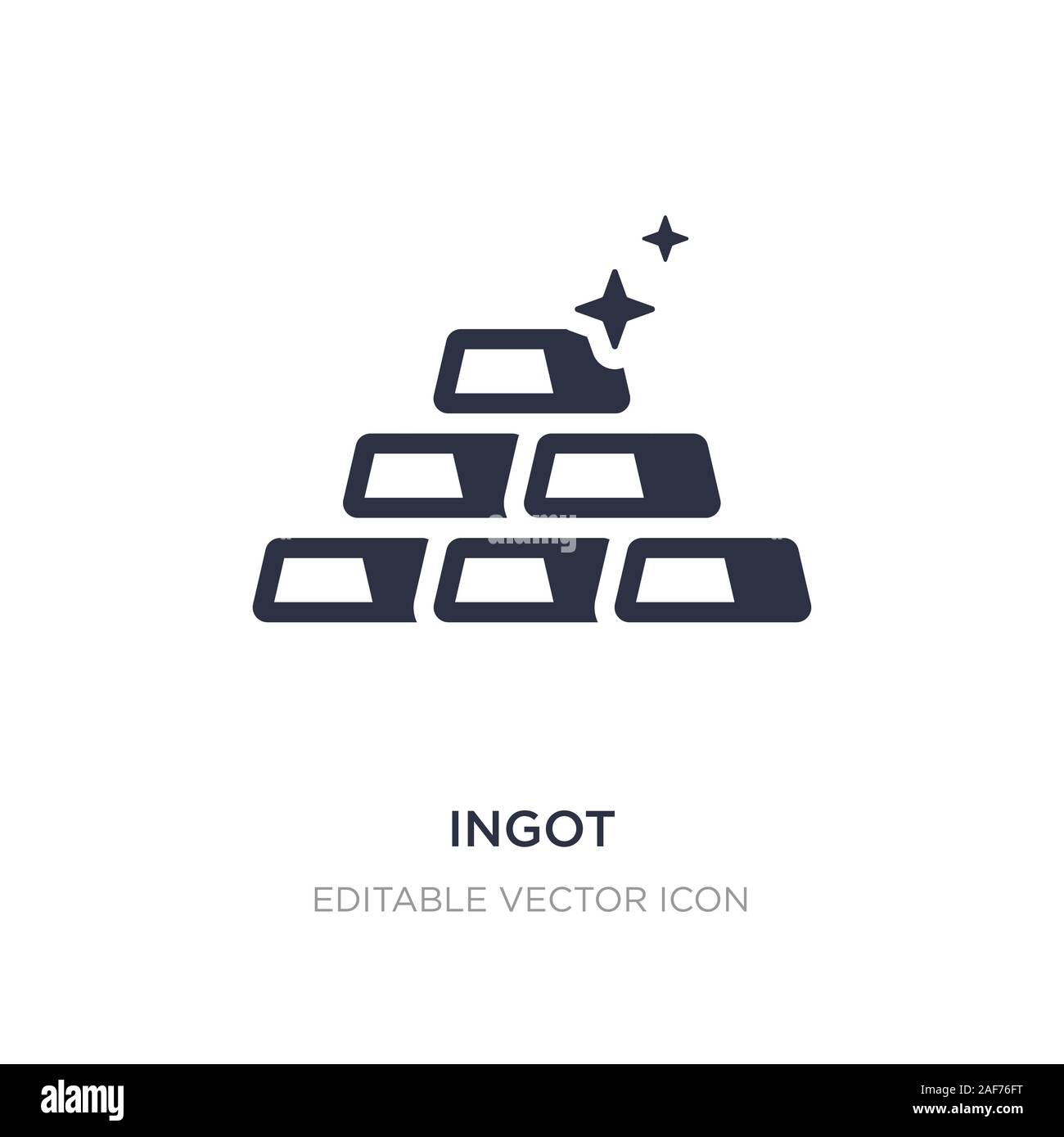 Icona di lingotto su sfondo bianco. Elemento di semplice illustrazione dal concetto di affari. lingotto simbolo icona del design. Illustrazione Vettoriale