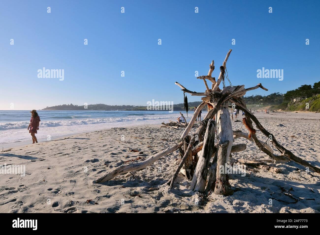 Carmel Beach, Spiaggia di Carmel-by-the-Sea, California, Stati Uniti Foto Stock