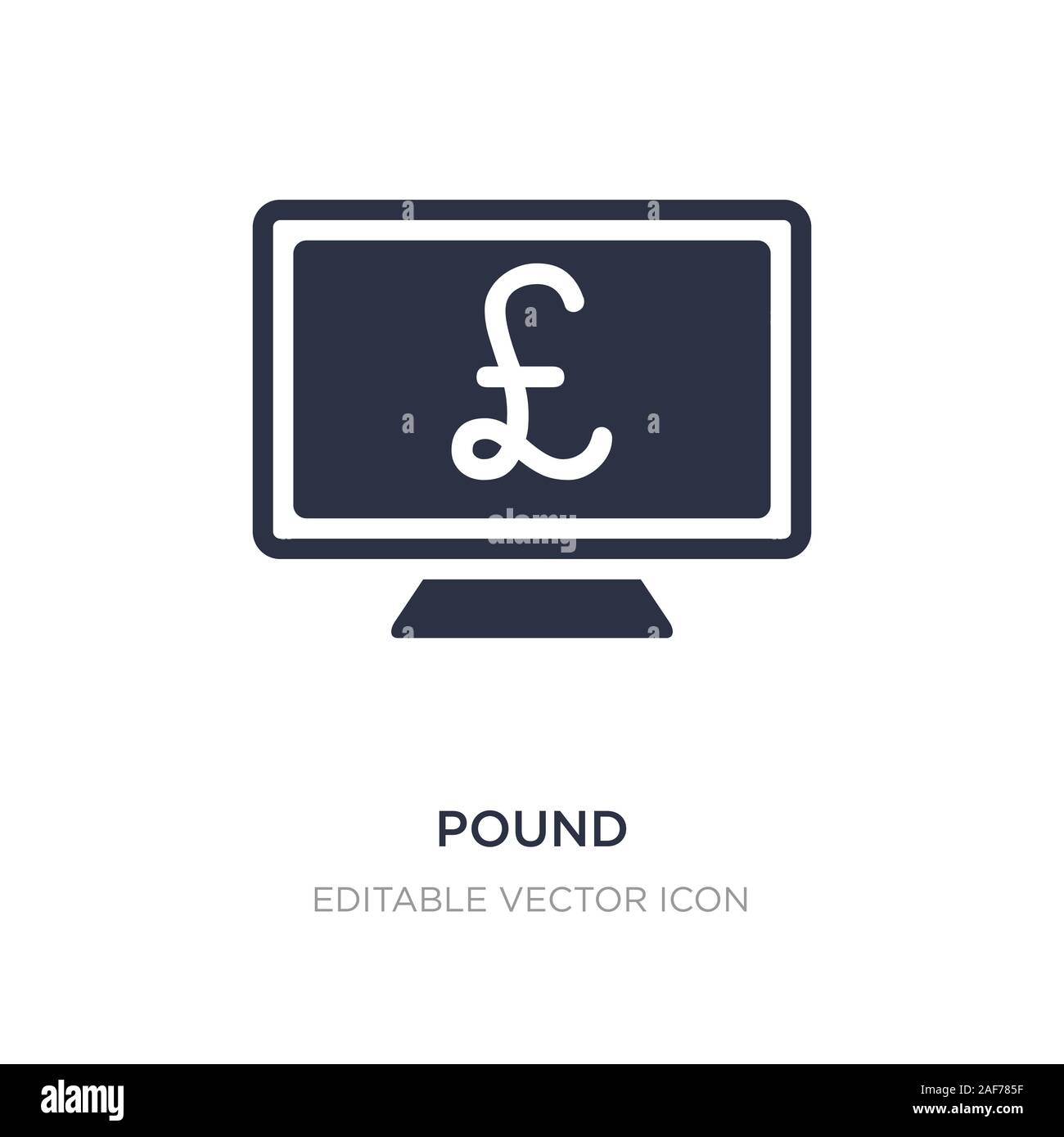 Pound icona sullo sfondo bianco. Elemento di semplice illustrazione dal concetto di computer. pound icona simbolo di design. Illustrazione Vettoriale