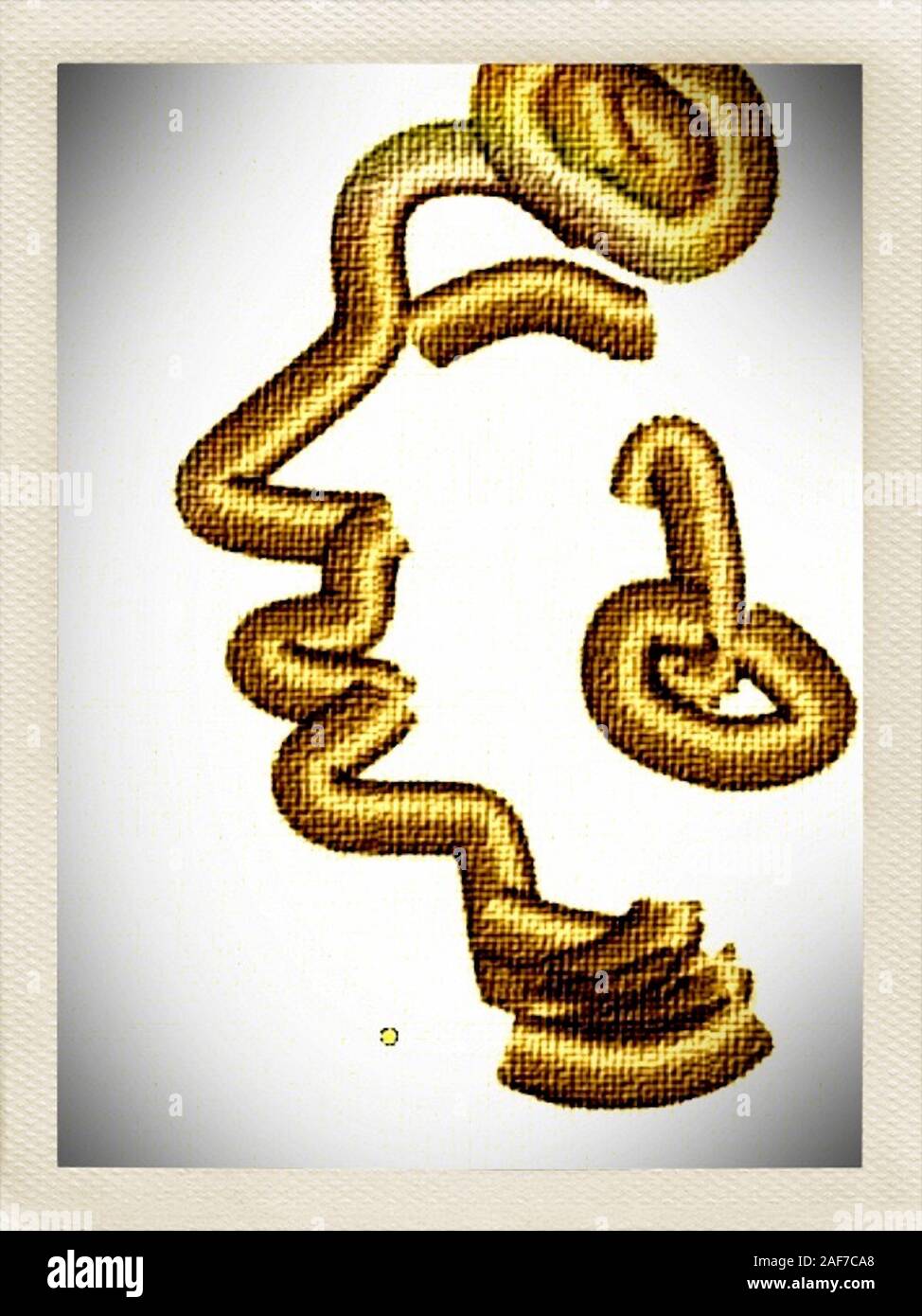 Progettazione tribale di un profilo Foto Stock