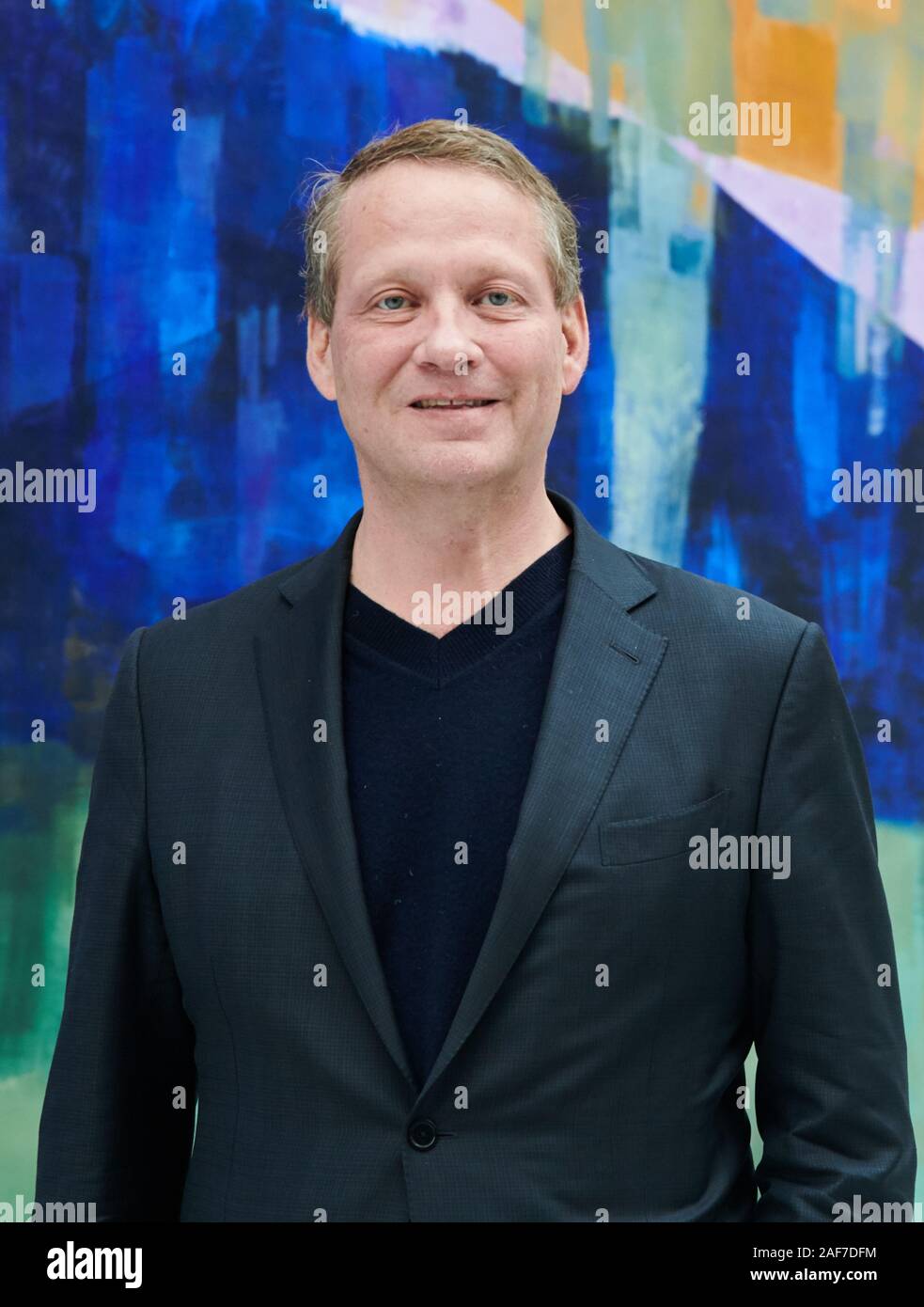 Berlino, Germania. Xiii Dec, 2019. DIHK Presidente Eric Schweitzer si erge al Haus der deutschen Wirtschaft. Credito: Annette Riedl/dpa/Alamy Live News Foto Stock