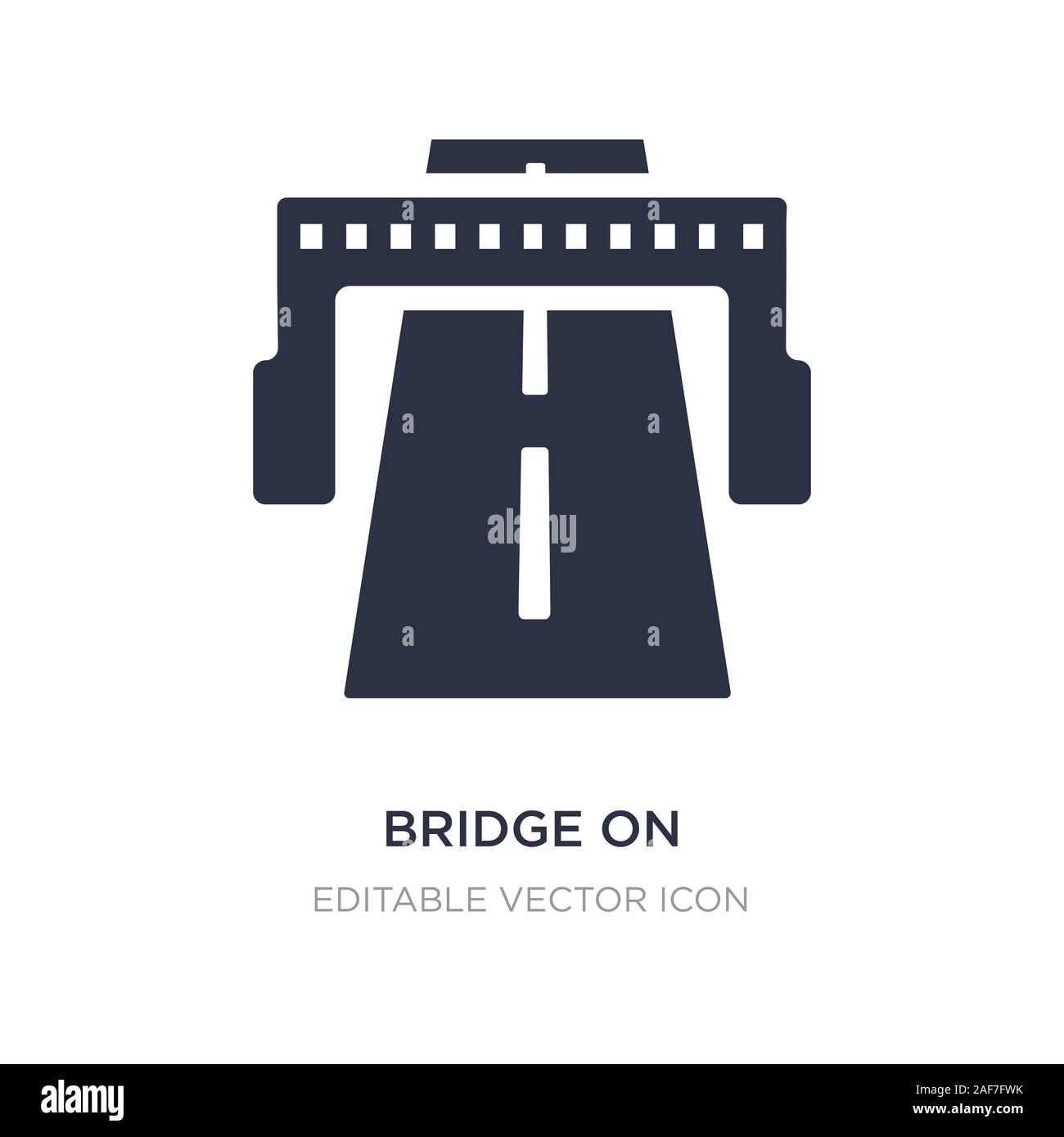 Ponte su avenue icona in prospettiva su sfondo bianco. Elemento di semplice illustrazione dal concetto generale. ponte sulla avenue prospettiva icona simbolo desi Illustrazione Vettoriale