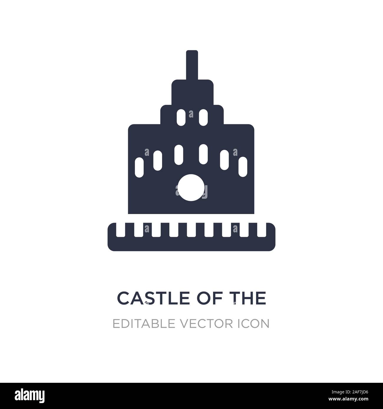 Castello di Santo Angelo a Roma, icona su sfondo bianco. Elemento di semplice illustrazione dal concetto di monumenti. castello di Santo Angelo a Roma icona s Illustrazione Vettoriale