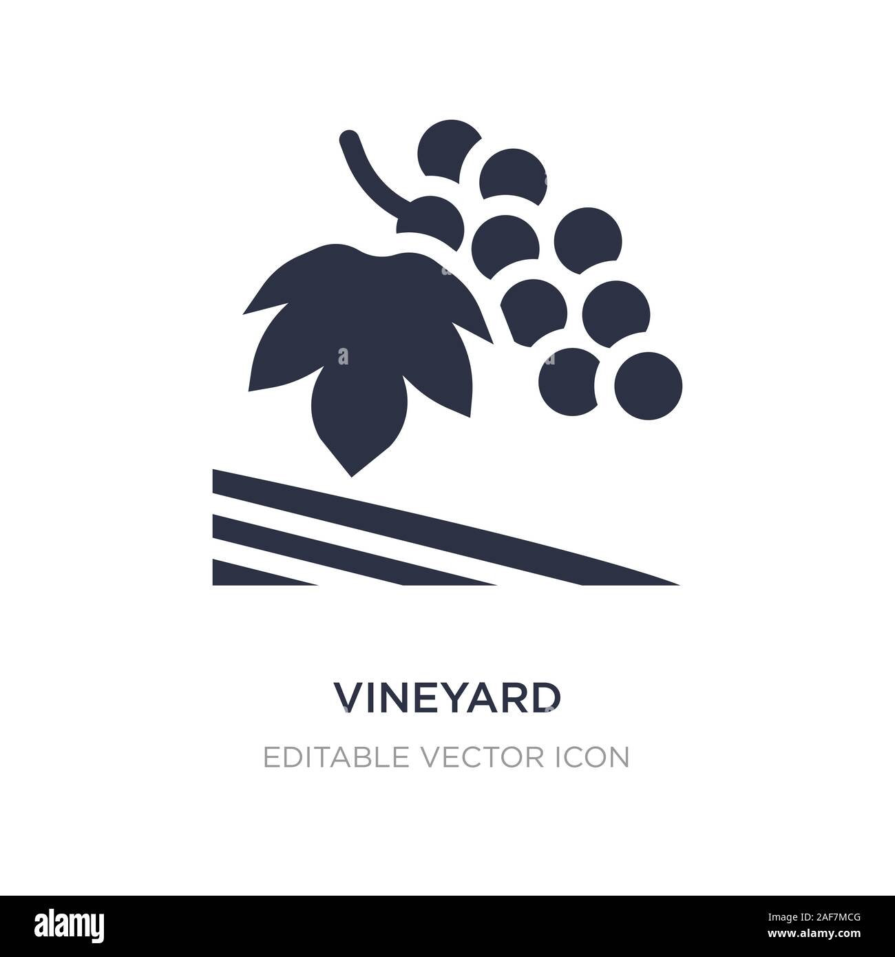 Icona di vigna su sfondo bianco. Elemento di semplice illustrazione dal concetto di natura. vigna icona simbolo di design. Illustrazione Vettoriale