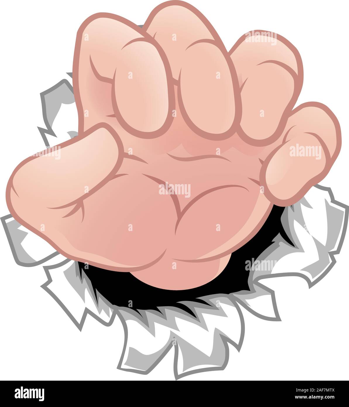 Monster artiglio mano Cartoon Illustrazione Vettoriale