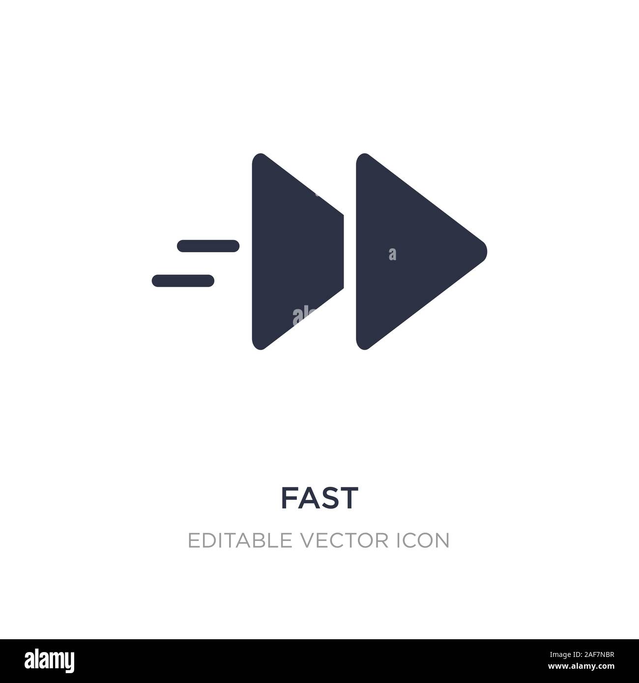 Icona veloce su sfondo bianco. Elemento di semplice illustrazione dal concetto di multimediale. fast icona simbolo di design. Illustrazione Vettoriale