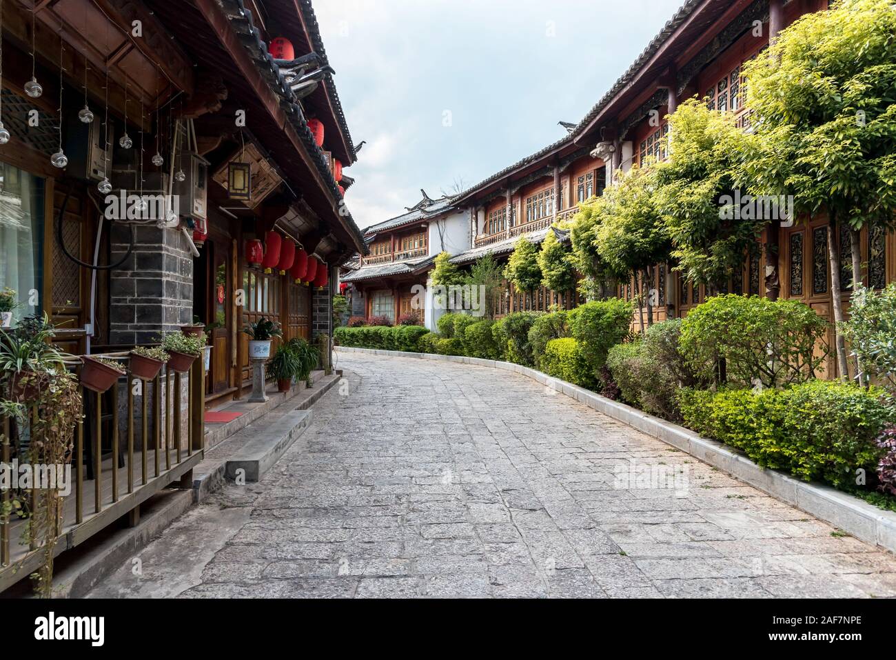 Marzo, 15. 2019: le strade della Città Vecchia (Dayan) di Lijiang. Lijiang, nella provincia dello Yunnan in Cina Foto Stock