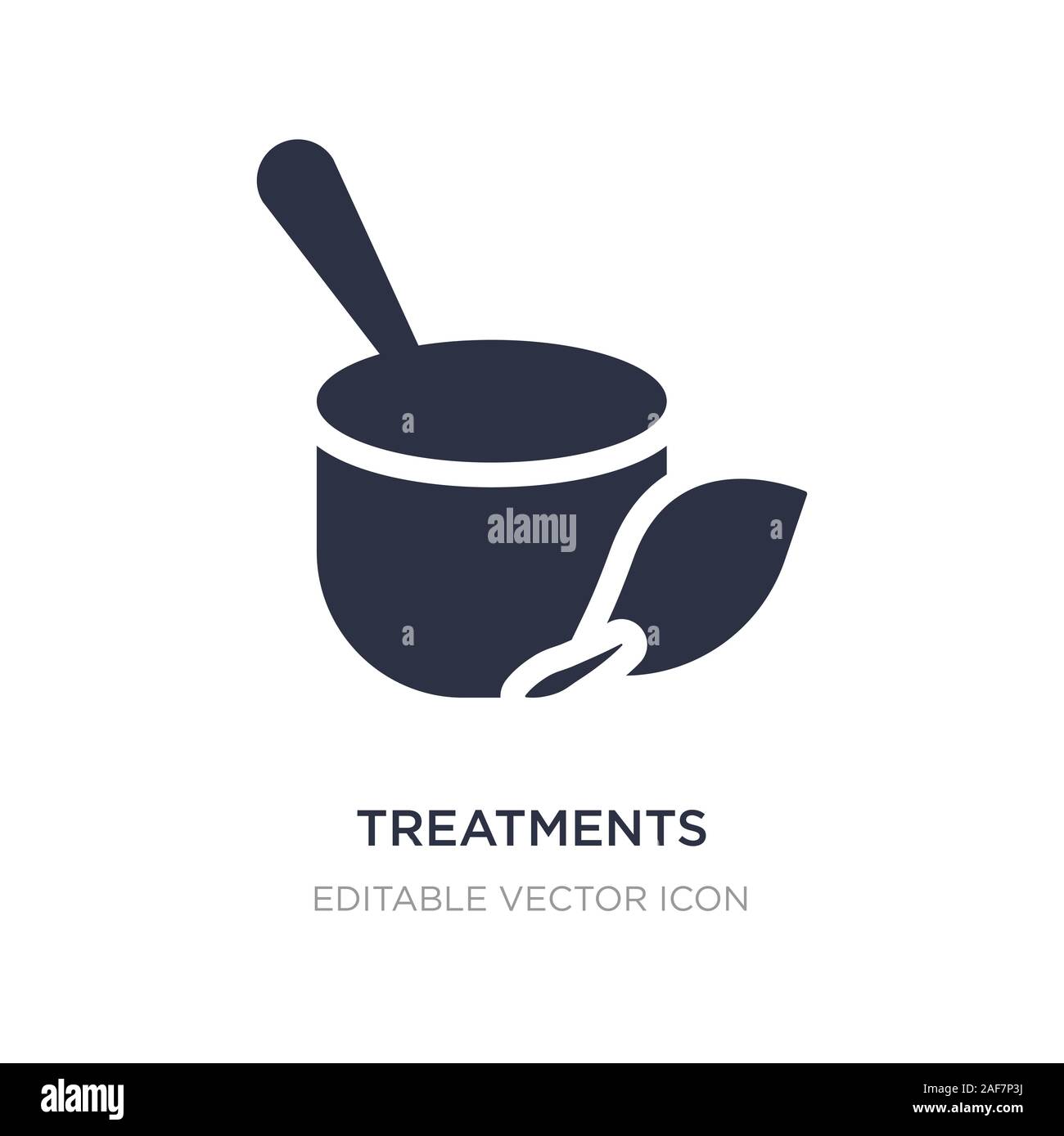 Icona di trattamenti su sfondo bianco. Elemento di semplice illustrazione dal concetto di natura. trattamenti icona simbolo di design. Illustrazione Vettoriale