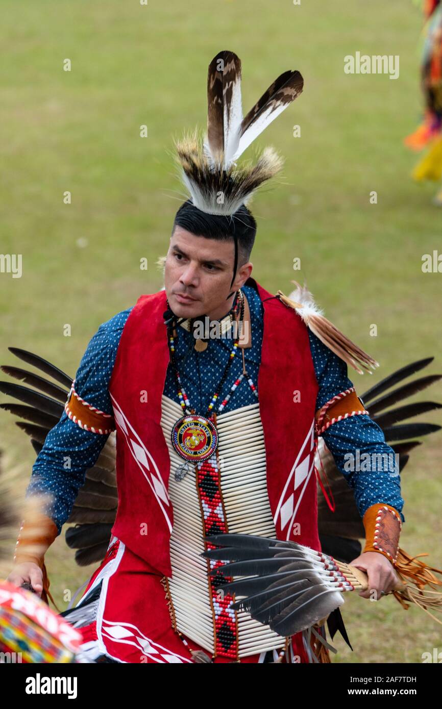 Poarch Creek Indian ringraziamento Pow Wow Foto Stock
