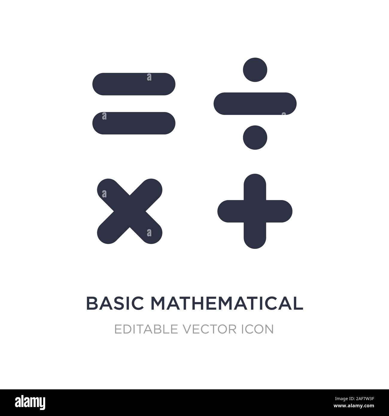 Matematica di base icona sullo sfondo bianco. Elemento di semplice  illustrazione dal concetto di segni. matematiche di base simbolo icona del  design Immagine e Vettoriale - Alamy