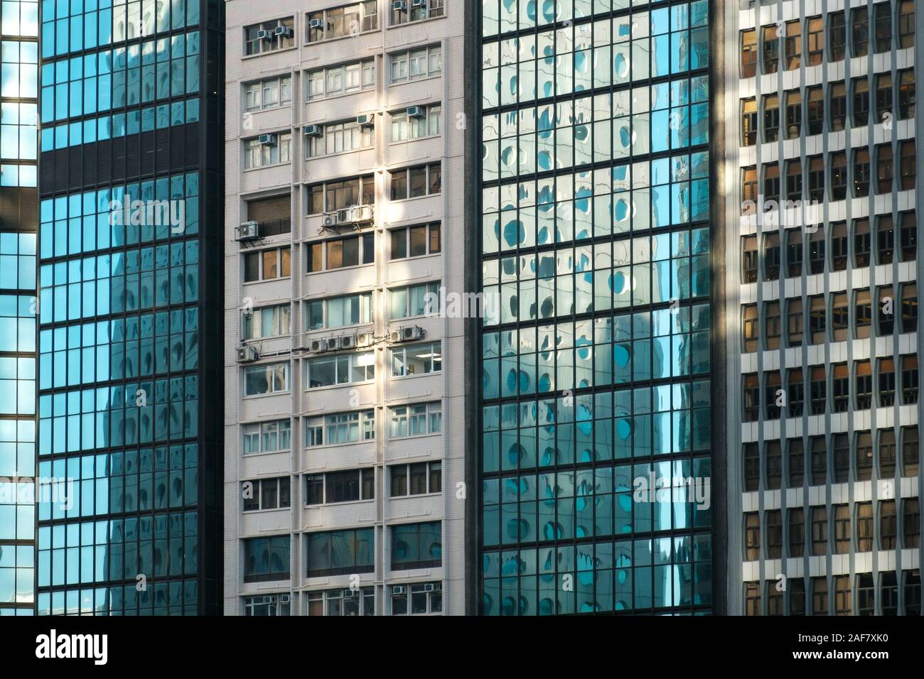 Corporate facciate di edifici nel quartiere degli affari - immobiliare Foto Stock