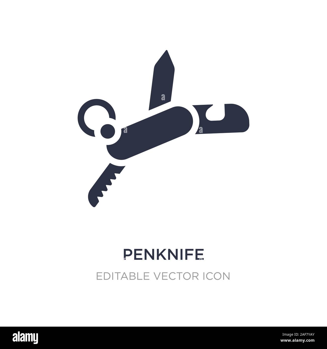 Temperino icona sullo sfondo bianco. Elemento di semplice illustrazione da strumenti e utensili concetto. temperino icona simbolo di design. Illustrazione Vettoriale