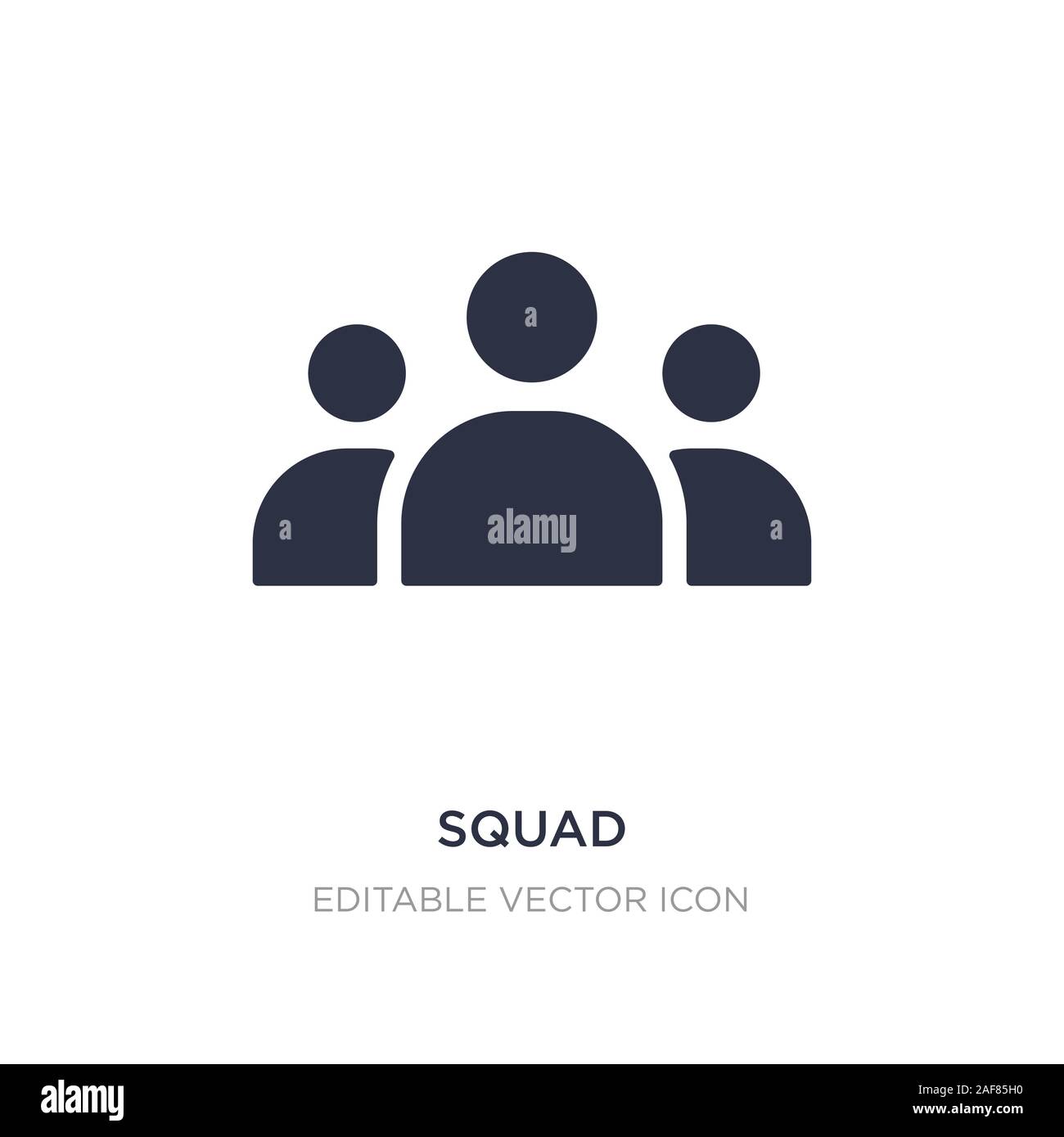 Icona della squadra su sfondo bianco. Elemento di semplice illustrazione da strumenti e utensili concetto. squad icona simbolo di design. Illustrazione Vettoriale