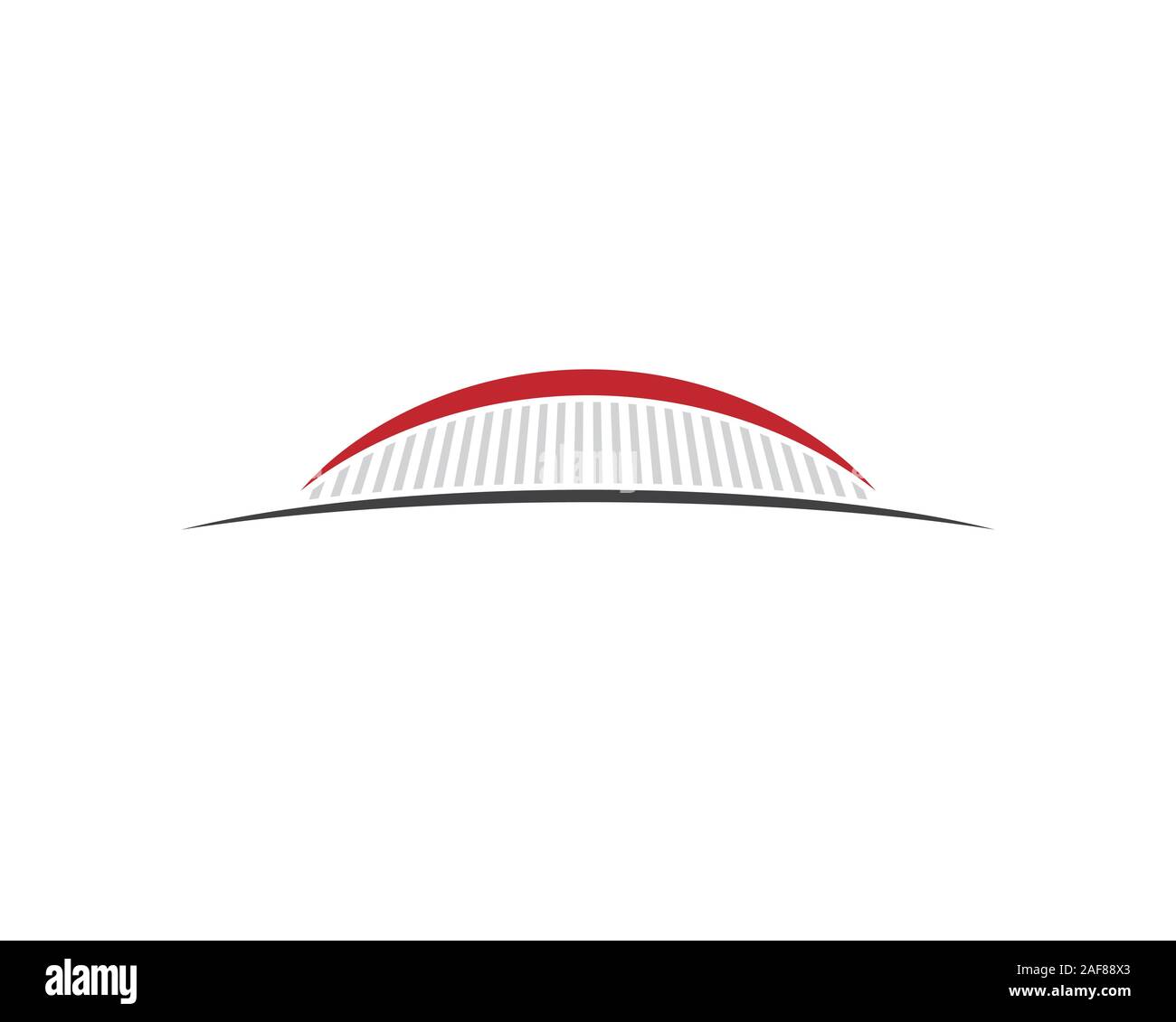Semplice e moderno ponte di slim logo Illustrazione Vettoriale