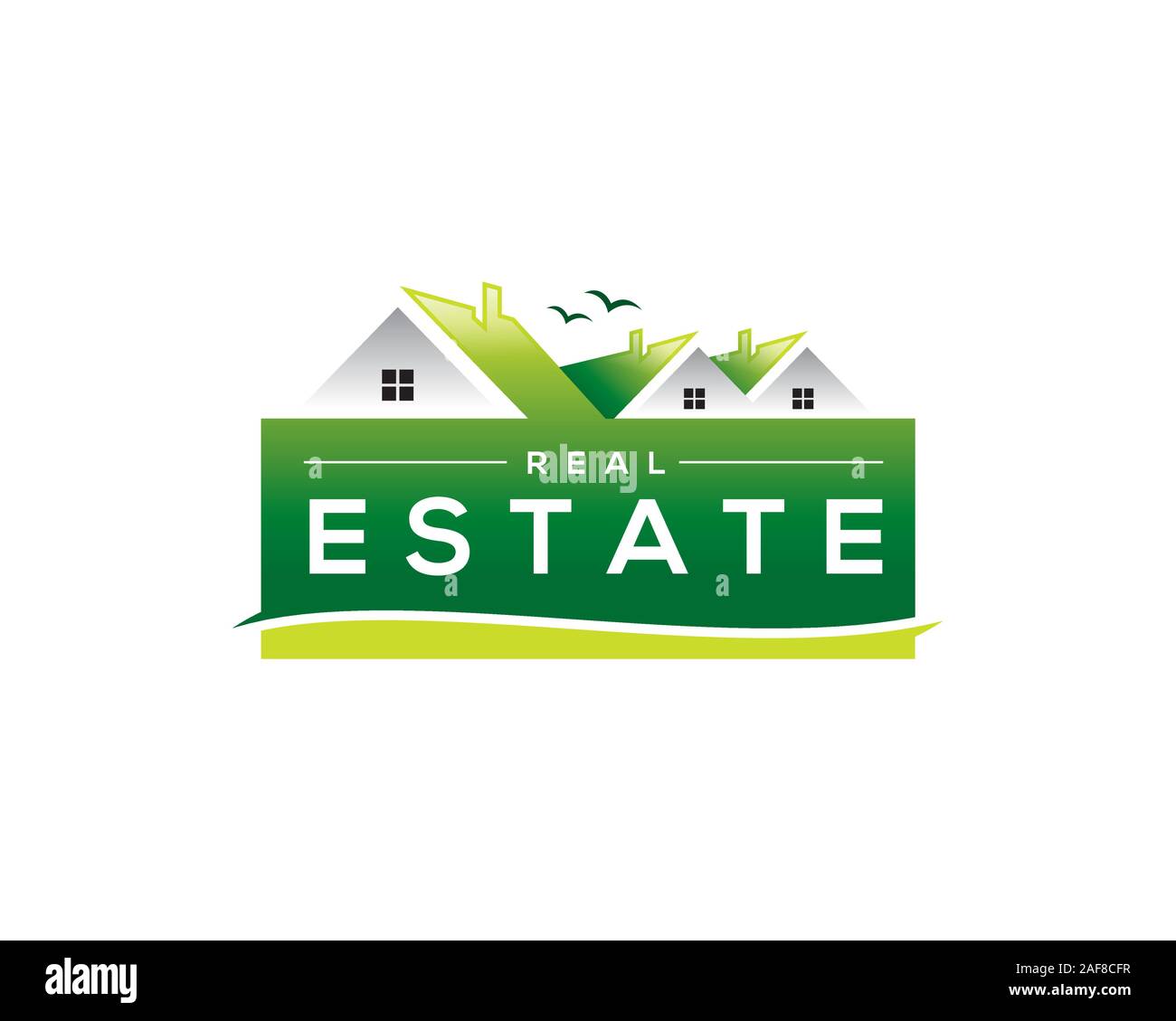 Green immobiliare di logo Illustrazione Vettoriale