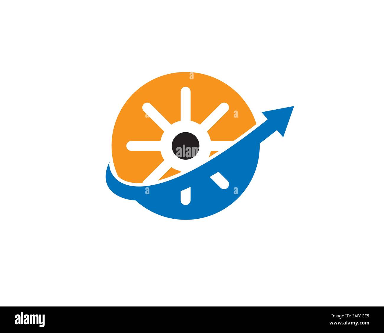 La freccia della rotazione di una vault Illustrazione Vettoriale