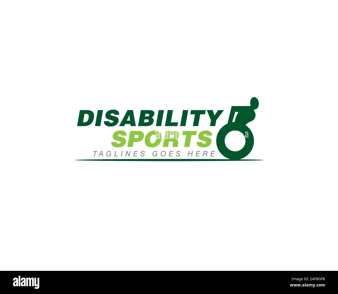 Disabilità disabili sport Realizzazione logo Illustrazione Vettoriale