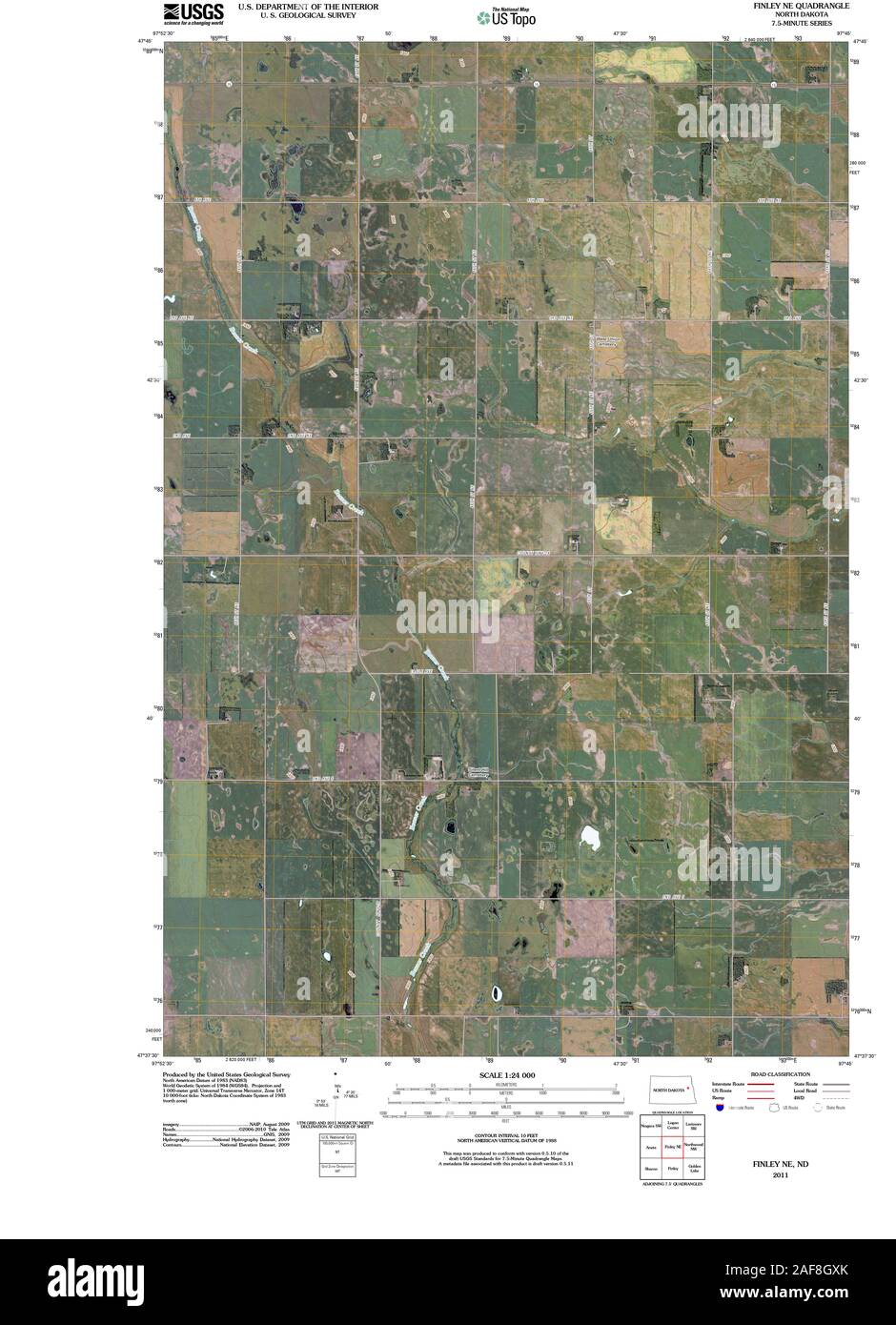 Finley mappa del dakota del nord immagini e fotografie stock ad alta
