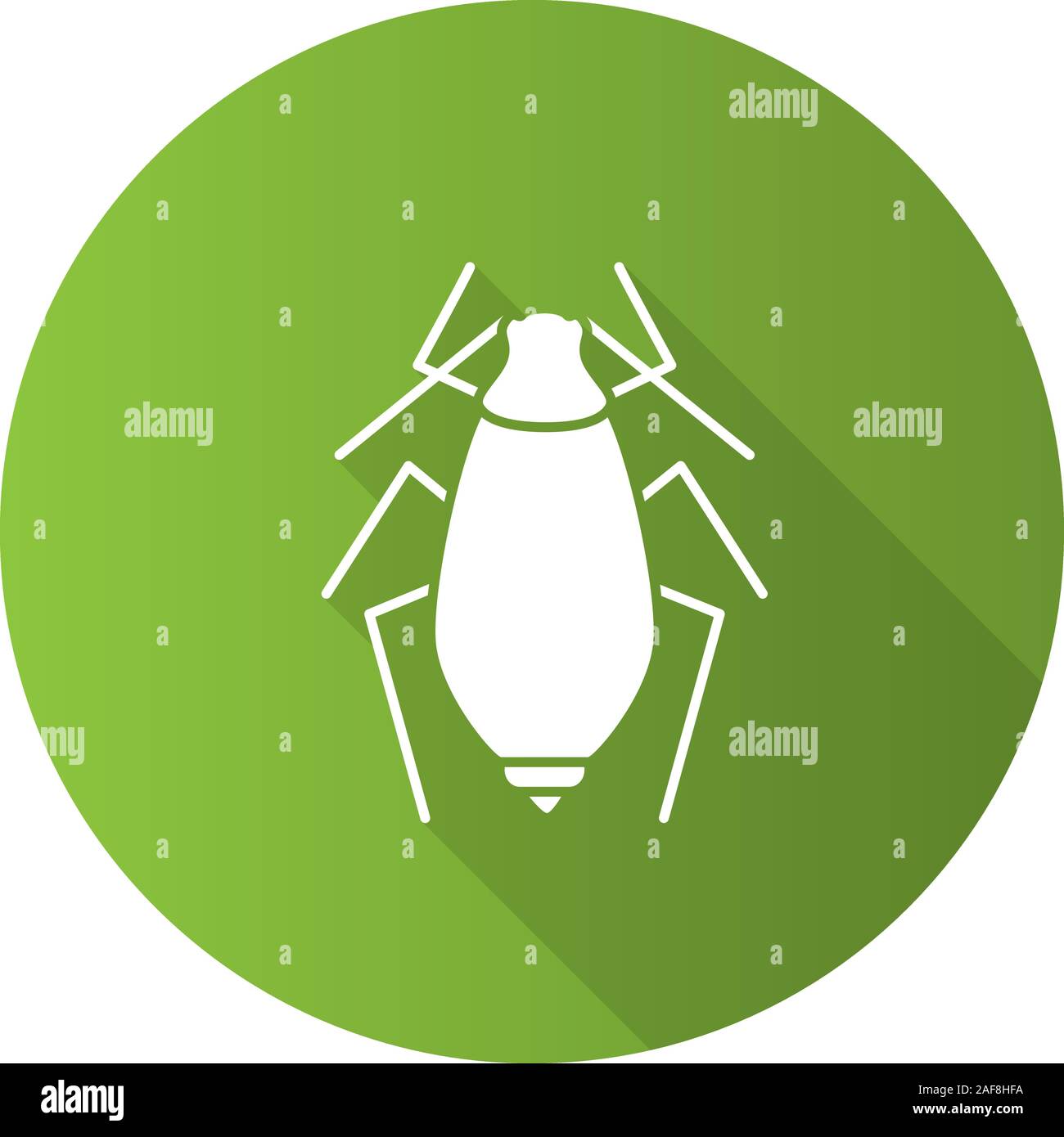 Afide design piatto lungo ombra glifo set di icone. Peste di Insetto. Impianto pidocchi. Vettore illustrazione silhouette Illustrazione Vettoriale