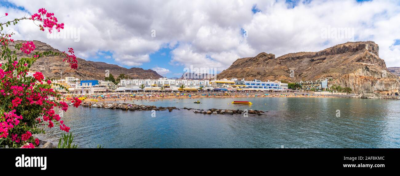 Paesaggio con Puerto de Mogan, Gran Canaria Island, Spagna Foto Stock