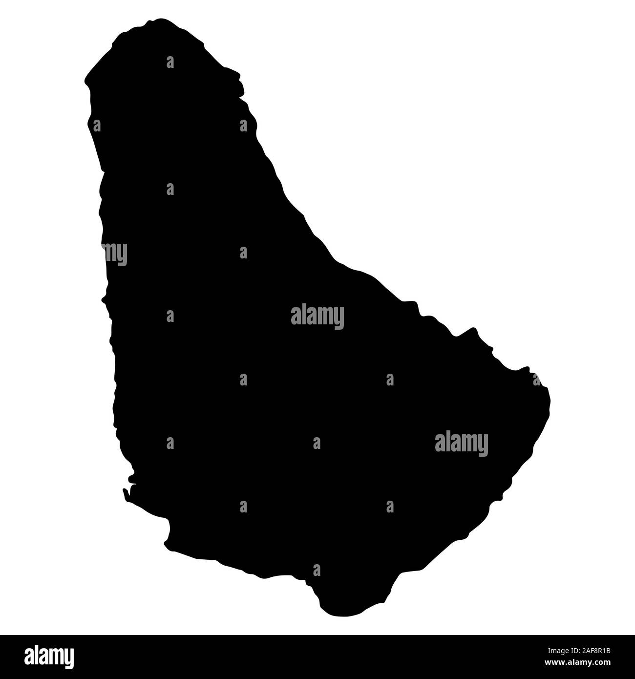 Immagine vettoriale silhouette mappa Barbados EPS 10 Illustrazione Vettoriale