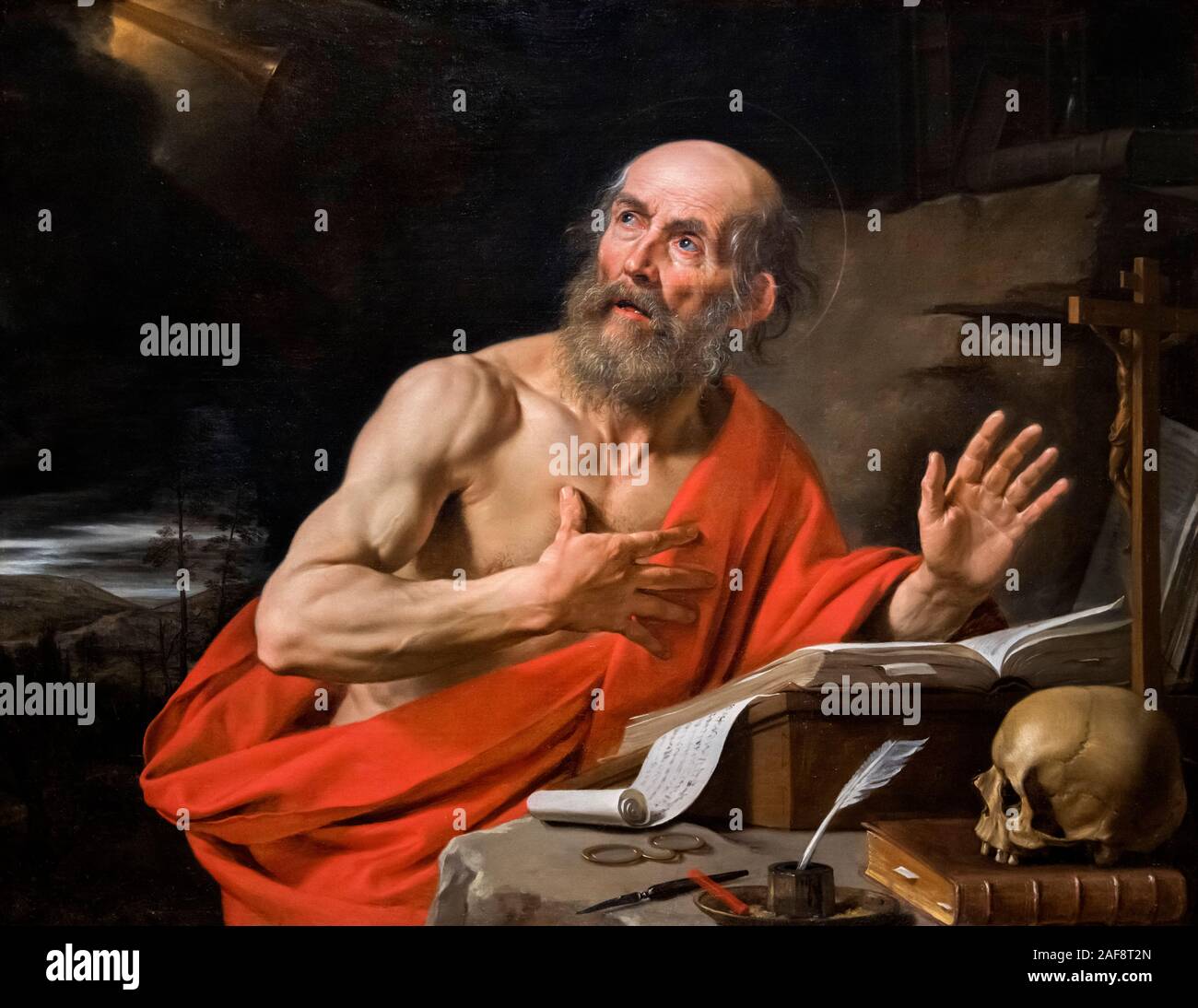 San Girolamo di Philippe de Champaigne (1602-1674), olio su tela, c.1648 Foto Stock