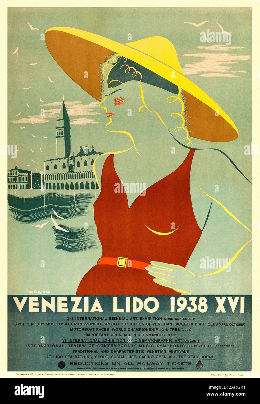 Viaggi Vintage Venezia Foto Stock