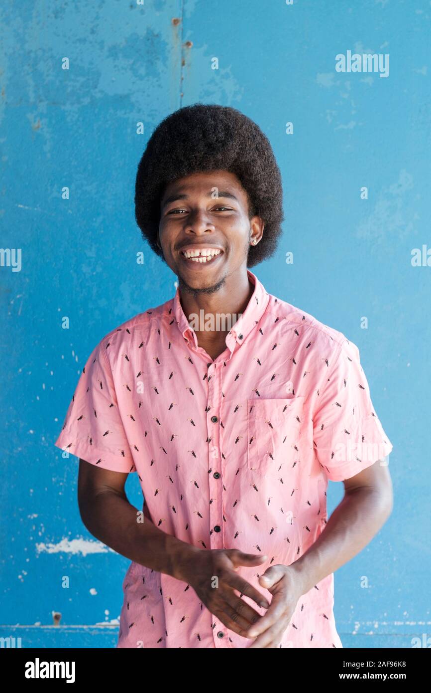 Un locale Garifuna uomo dai Caraibi Nicaraguense Foto Stock