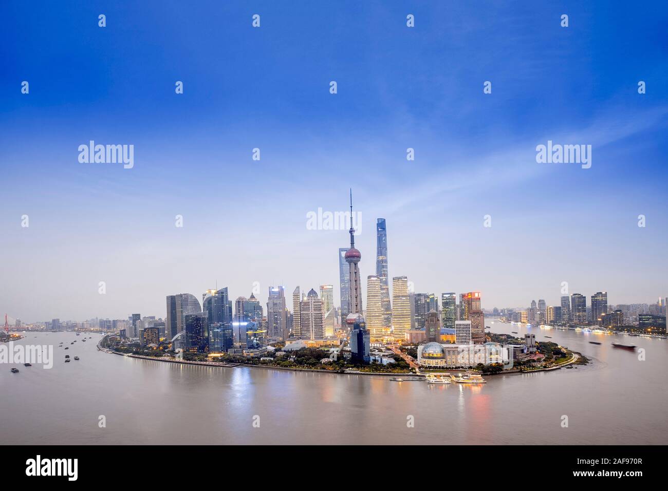 Lo skyline di Shanghai, Cina Foto Stock