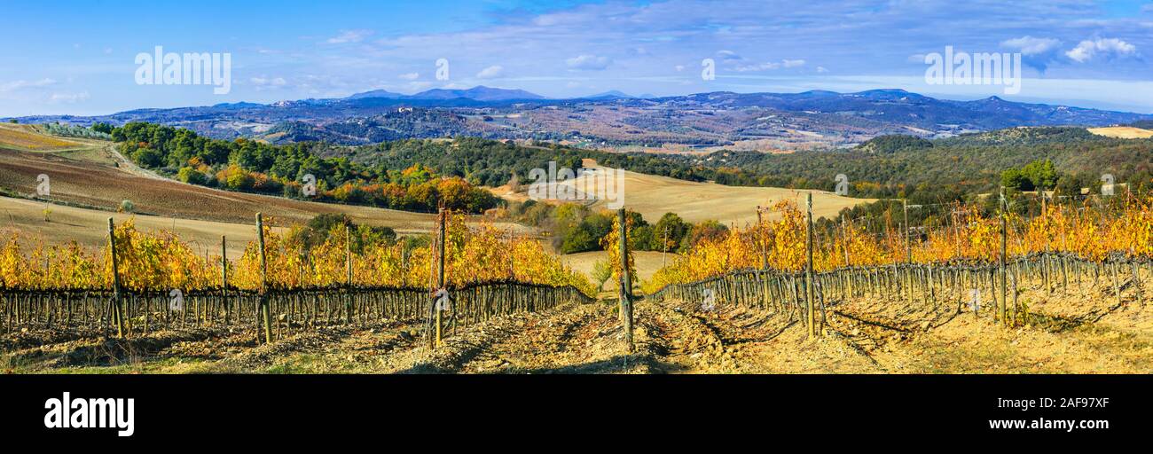 Suggestivo paesaggio della Toscana,l'Italia. Foto Stock