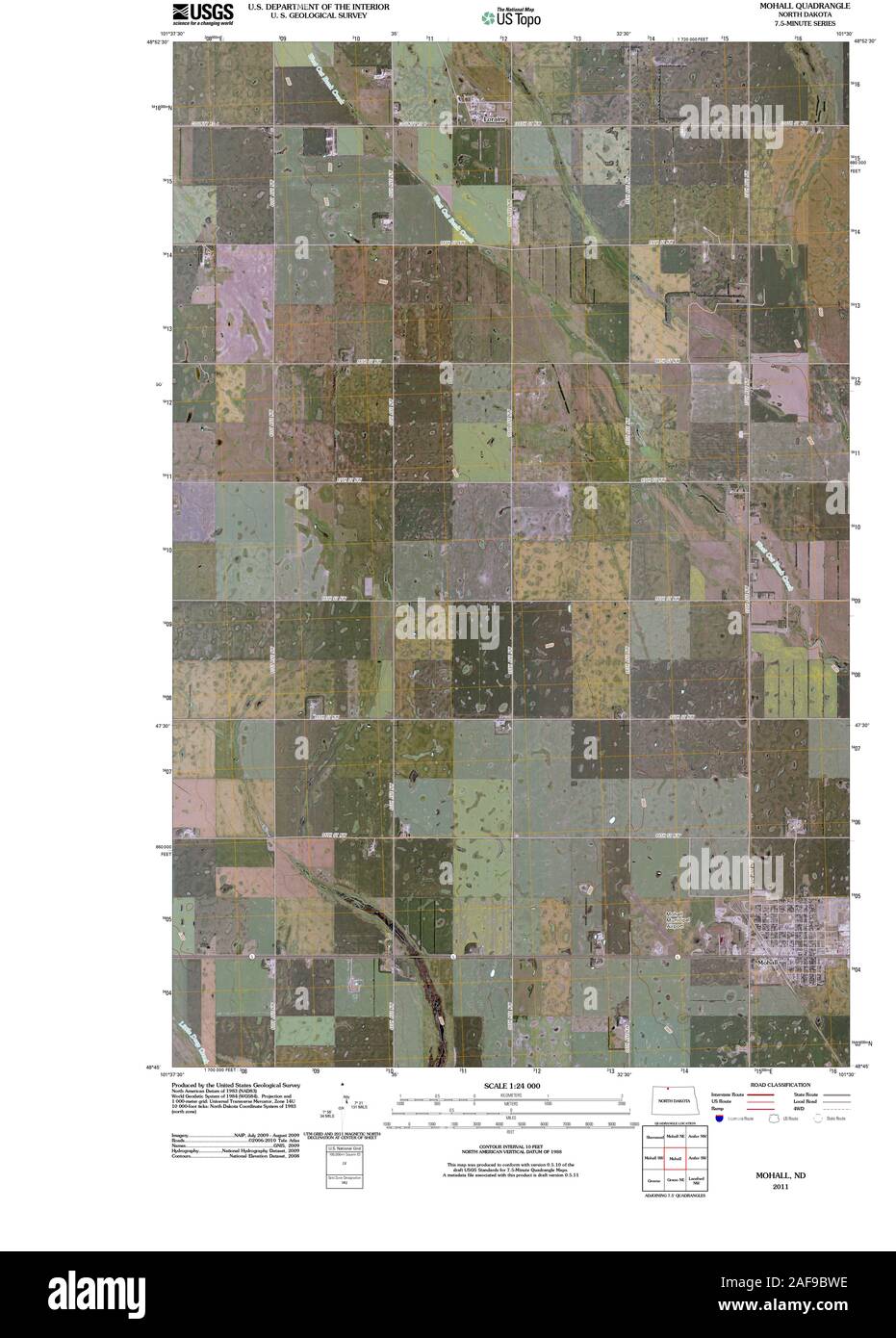 Mohall mappa del dakota del nord immagini e fotografie stock ad alta
